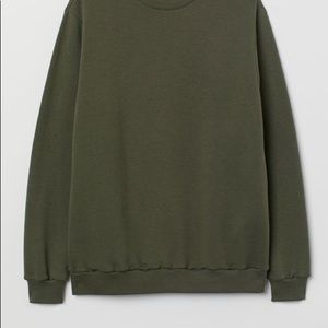H&M basic green sweatshirt